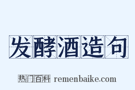 发酵酒造句是什么意思的图片